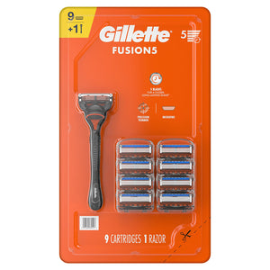 Gillette Fusion5 Men's Razor with 9 Razor Blade Refills 159787