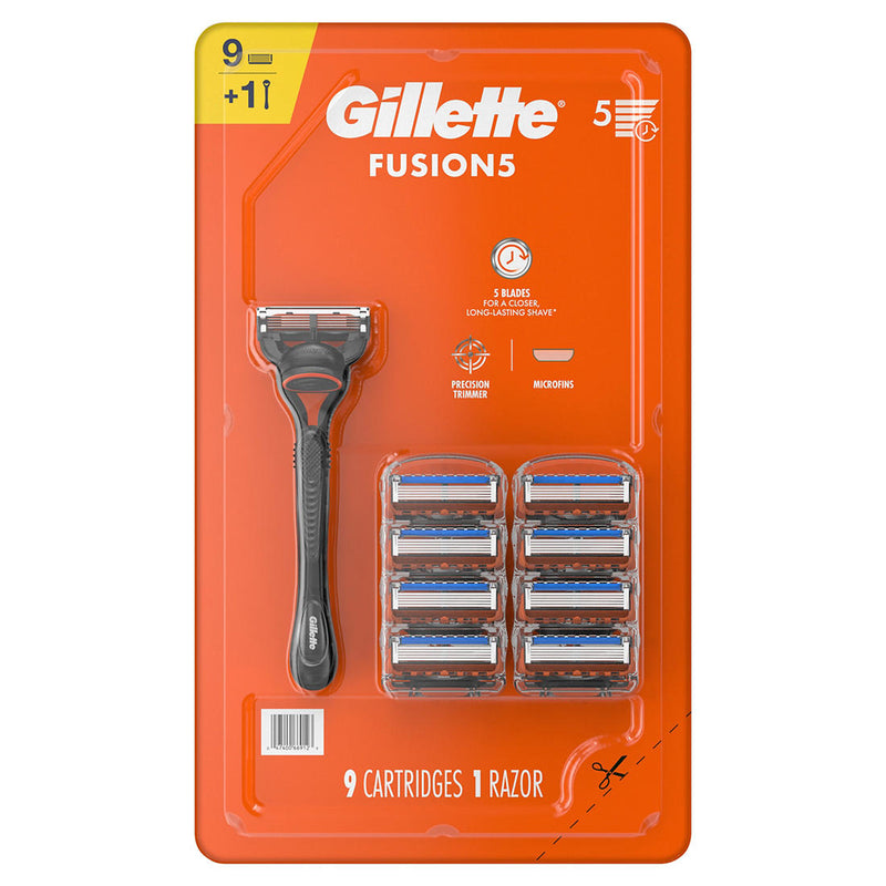 Gillette Fusion5 Men's Razor with 9 Razor Blade Refills 159787
