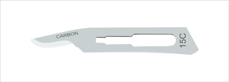 #15C Sterile Carbon Steel Surgical Scalpel Blade | MacCut by SurgiMac | Box of 100 MC-10-5215C