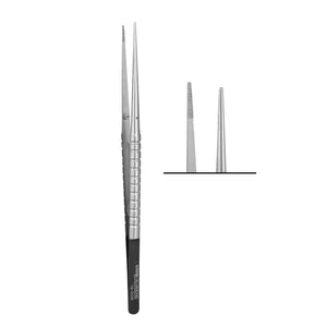 SurgiMac #18mm Micro Tissue Pliers, Straight, Stainless Steel, Black Series, 1/Pk