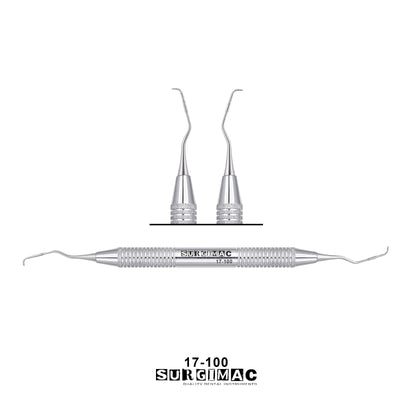 SurgiMac SUB-0 Vision Curvette, 5 mm and 10 mm shank markings, Stainless Steel, Air Series, 1/Pk