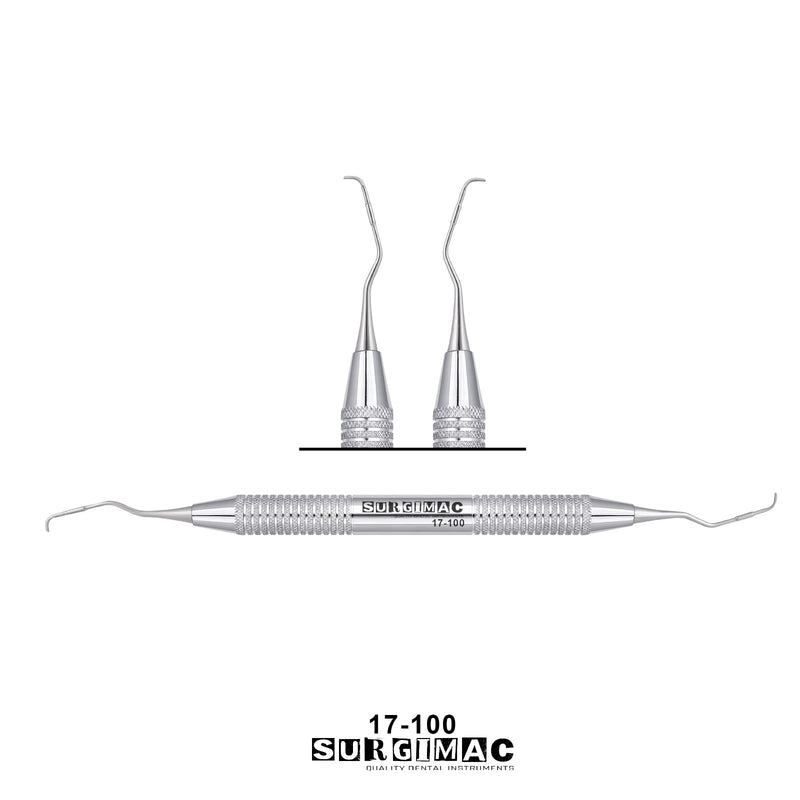 SurgiMac SUB-0 Vision Curvette, 5 mm and 10 mm shank markings, Stainless Steel, Air Series, 1/Pk