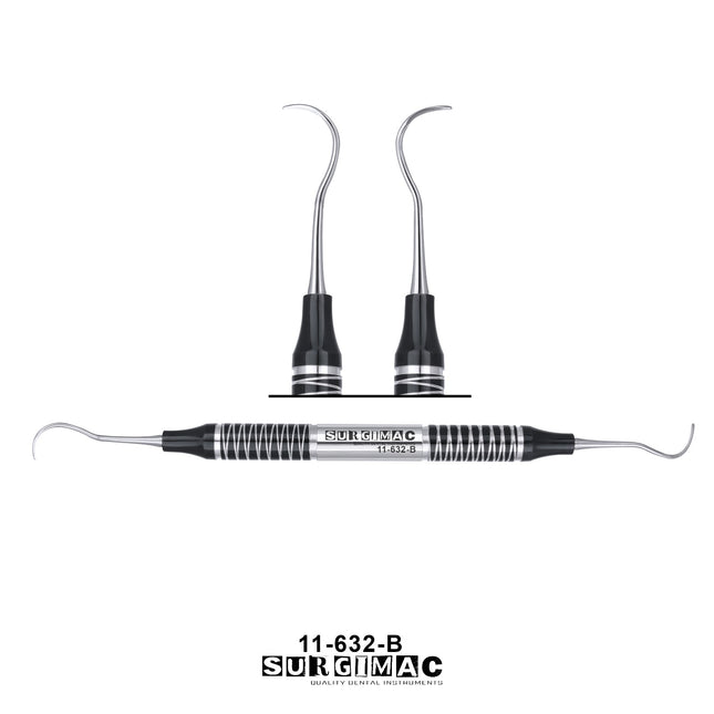 SurgiMac #17S/18S McCall Curette, Black(TiN), Double-Ended, Stainless Steel, Air Series, 1/Pk | SurgiMac Dental Supply
