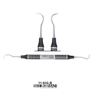 SurgiMac #17S/18S McCall Curette, Black(TiN), Double-Ended, Stainless Steel, Air Series, 1/Pk | SurgiMac Dental Supply