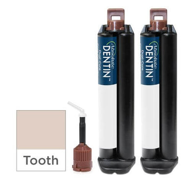 Absolute Dentin Dual-Cure Core Composite, Tooth Shade 2x10ml Carriages & Tips