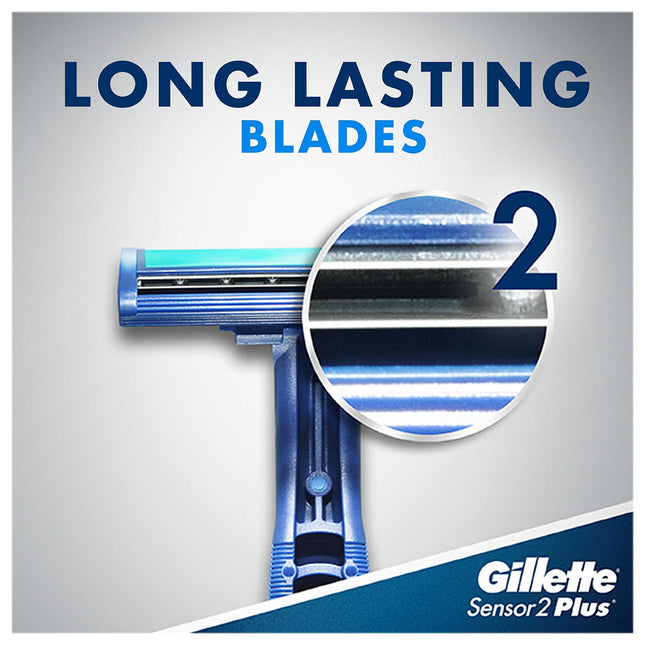 Gillette | Gillette Sensor2 Plus Pivoting Head and Lubrastrip Men's Disposable Razors, 52 ct. | 18384