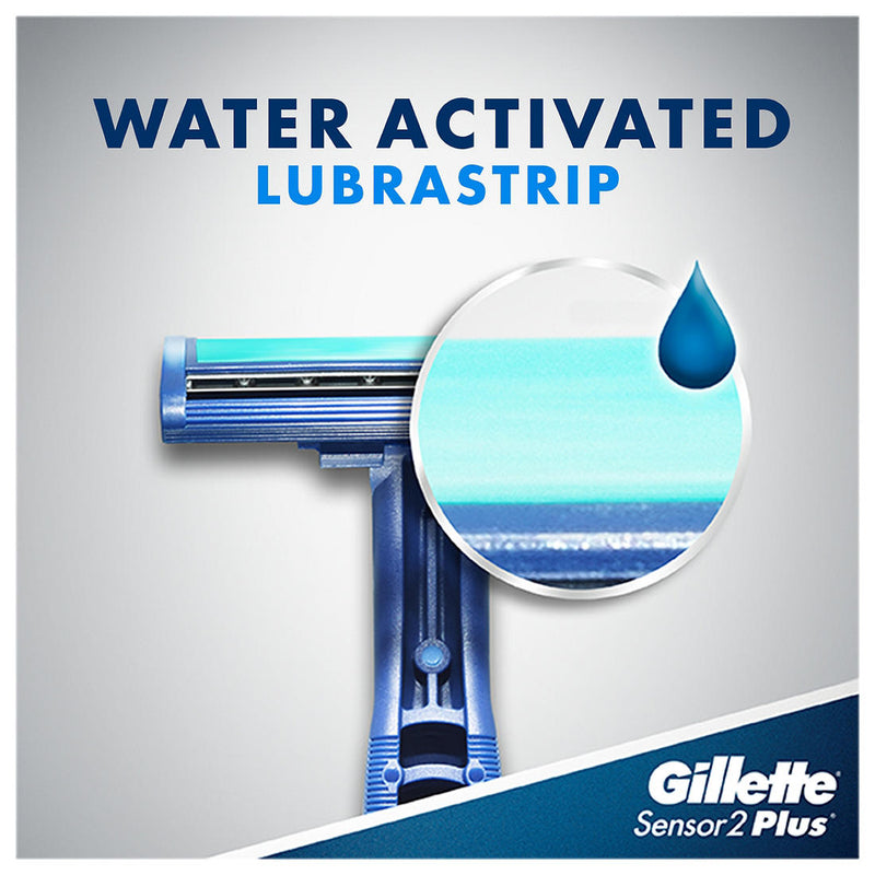 Gillette Sensor2 Plus Pivoting Head and Lubrastrip Men's Disposable Razors, 52 ct. 18384