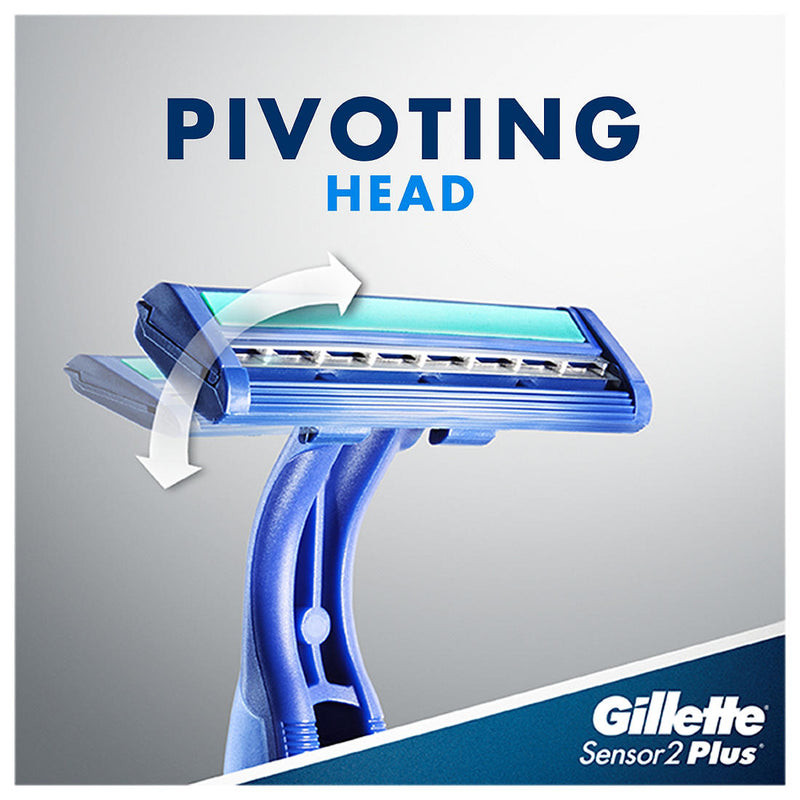 Gillette Sensor2 Plus Pivoting Head and Lubrastrip Men's Disposable Razors, 52 ct. 18384
