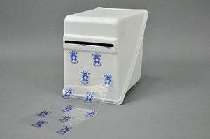 Barrier Film Dispenser, 7 ¼” L x 5-¼” W x 7” H, White Polystyrene (Fits 4” x 6” Film) 1855