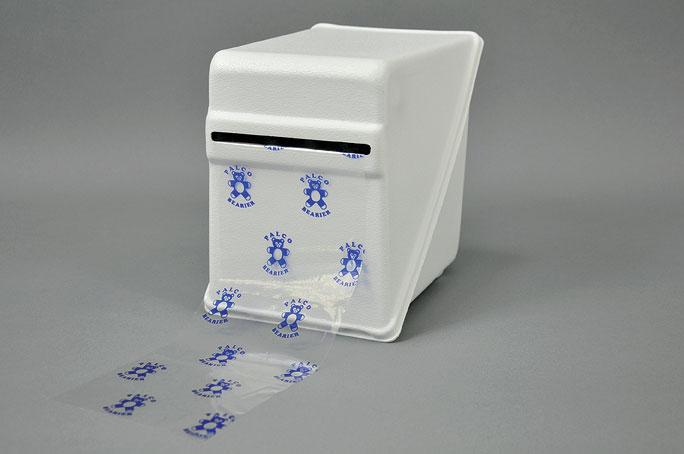 Barrier Film Dispenser, 7 ¼” L x 5-¼” W x 7” H, White Polystyrene (Fits 4” x 6” Film) 1855