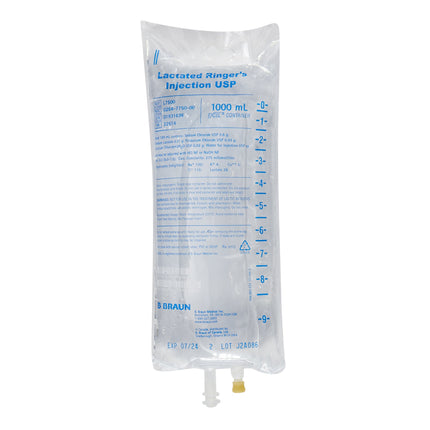 Replacement Preparation Lactated Ringer's Solution IV Solution Flexible Bag 1,000 mL | B. Braun Medical | Only at SurgiMac