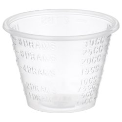 Medicine Cup McKesson 1 oz. Clear Plastic Disposable NonSterile