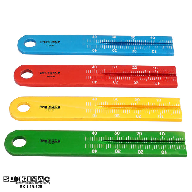 SurgiMac Endo Span Ruler, Adjustable Ring Gauge, Root Canal File Measurement, Stainless Steel, Eco Series, 1/Pk