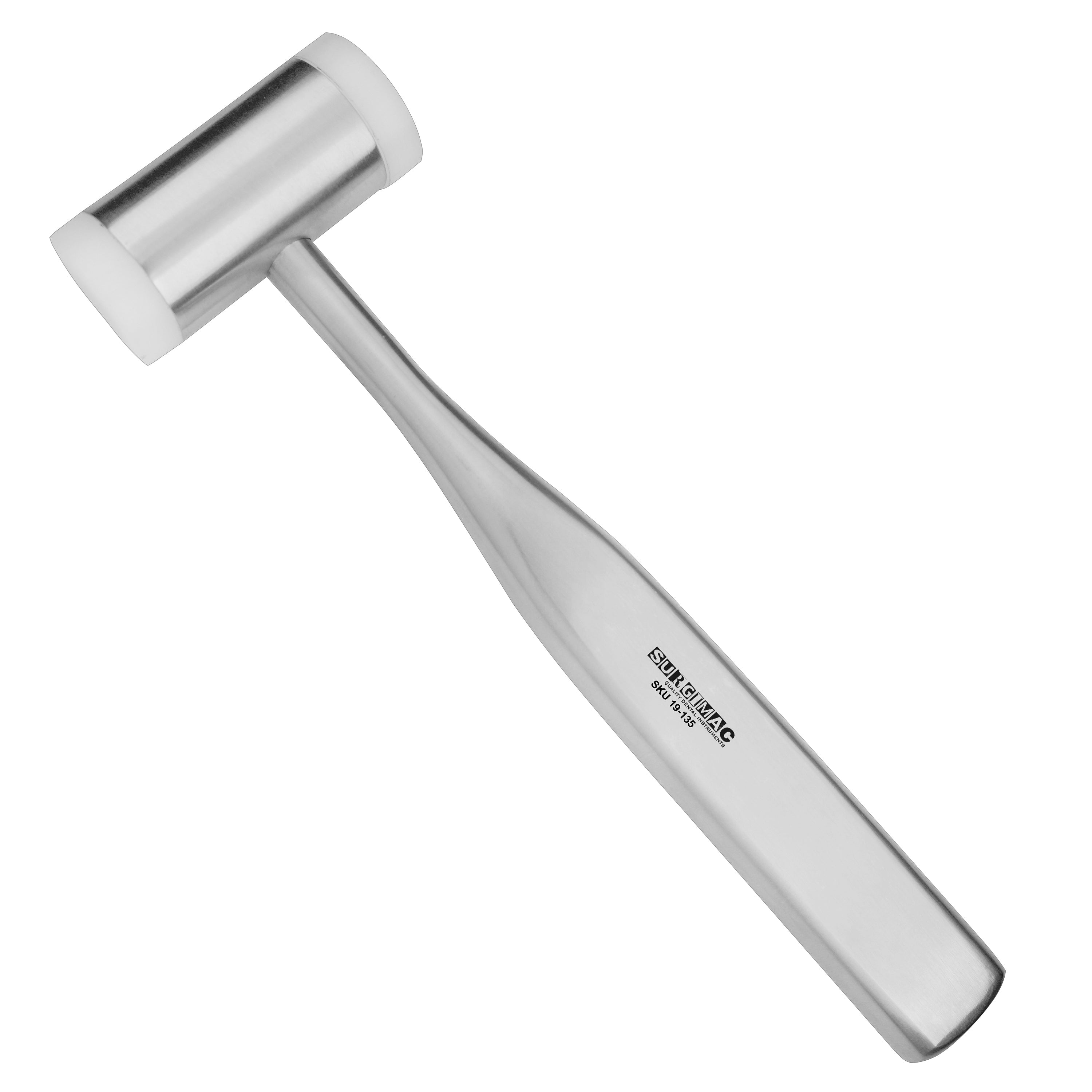 SurgiMac Surgical Mallet, Teflon Head, Shock Absorbing, 18cm, Stainless Steel, Pro Series, 1/Pk