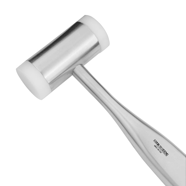 SurgiMac Surgical Mallet, Teflon Head, Shock Absorbing, 18cm, Stainless Steel, Pro Series, 1/Pk