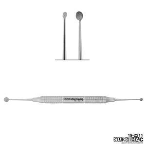 SurgiMac #2/4 Molt Surgical Bone Curette, Double-Ended, Stainless Steel, Air Series, 1/Pk | SurgiMac Dental Supply