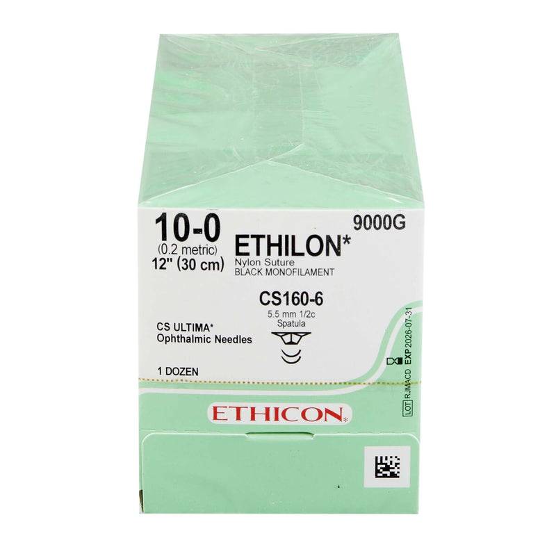 Ethilon™ Polyamide CS160-6 1/2 Circle Opthalmic Spatula Needle Size 10-0 Monofilament | SurgiMac Dental Supply