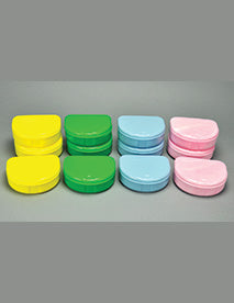 Retainer Boxes, 1" Deep, Assorted Colors (Neon Pink, Neon Green, Light Blue, Yellow), 12/pk | Palmero | Only at SurgiMac