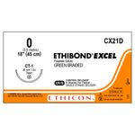 Ethibond Polyester CT-1 1/2 Circle Taper Point Needle Size 0 Braided | SurgiMac Dental Supply