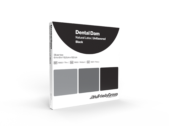Crosstex Dental Dam,Latex,Heavy,BK,Unflvrd,52/bx