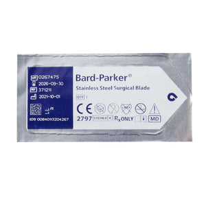 Bard Parker #11 Sterile Stainless Steel Scalpel Blades, 50 Individually Packaged for Surgical Precision | SurgiMac Dental Supply