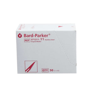 Bard Parker #11 Sterile Stainless Steel Scalpel Blades, 50 Individually Packaged for Surgical Precision | SurgiMac Dental Supply