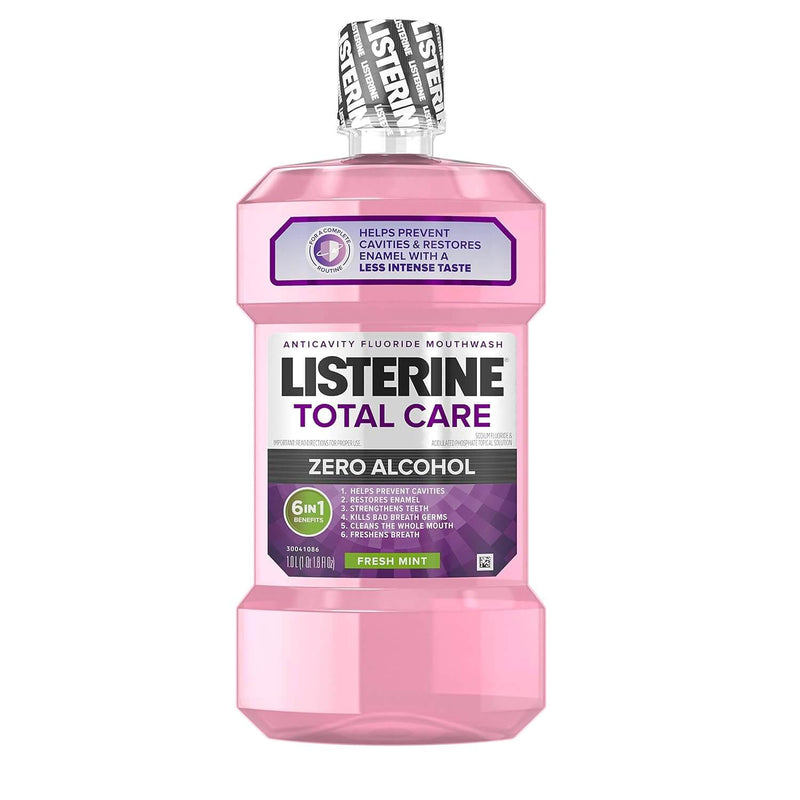 Listerine Total Care Anticavity Fluoride Mouthwash, Ada-Accepted, Fresh Mint, 1 L | SurgiMac Dental Supply