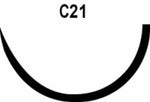 Absorbable Suture with Needle LOOK Plain Gut C21 1/2 Circle Reverse Cutting Needle Size 3 - 0 593B