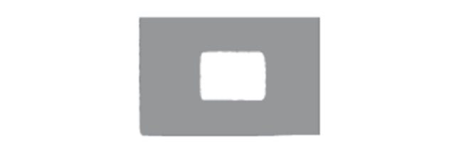 Flow Dental Klear-Vue Film Mounts Cardboard/White 1 Window Horizontal, Size 2, Box of 100