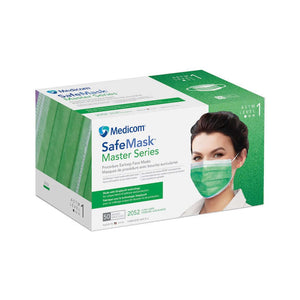 Procedure Earloop Mask, Astm Level 1, Lush Lawn (Vibrant Green), 50/bx, 10 bx/cs 2052