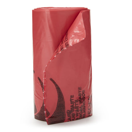 Infectious Waste Bag McKesson 7 to 10 gal. Red Bag Polymer Film 24 X 24 Inch