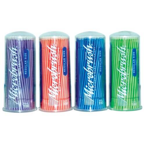 Microbrush Tube Series, Regular tip (Blue, Green, Peach, Purple) | SurgiMac Dental Supply