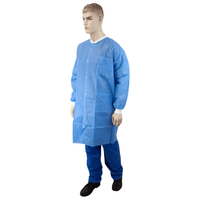 Dynarex Lab Coat w/ Pockets, Blue, 10/pk | SurgiMac Dental Supply
