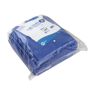 Dynarex Lab Coat w/ Pockets, Blue, 10/pk | SurgiMac Dental Supply
