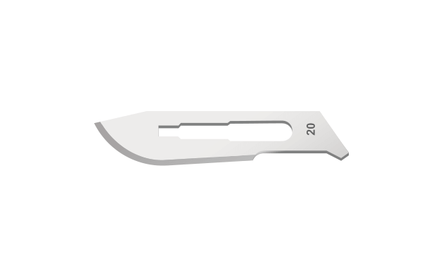 #21 Sterile Stainless Steel Surgical Scalpel Blade | MacCut by SurgiMac | Box of 100 MC-10-1221