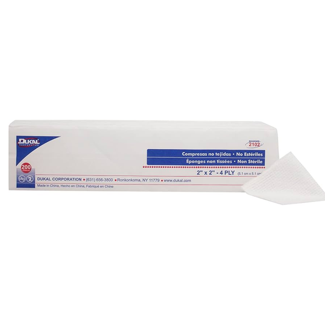 Clinisorb Non-Woven Sponge, 2" x 2", 4-Ply, Non-Sterile, 200/bg, 20 bg/cs