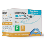 SurgiMac Nitrile Exam Gloves, Chemo Tested, Blue, MacFit