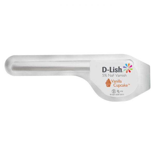 Young D-Lish, 5% Sodium Fluoride Varnish, Vanilla Cupcake, 200/bx 214420