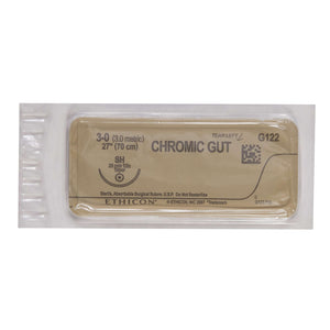 GUT CHROMIC Chromic Gut SH 1/2 Circle Taper Point Needle Size 3-0 | SurgiMac Dental Supply