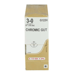 GUT CHROMIC Chromic Gut SH 1/2 Circle Taper Point Needle Size 3-0 | SurgiMac Dental Supply