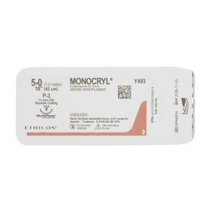 Monocryl™ Poliglecaprone P-3 3/8 Circle Precision Reverse Cutting Needle Size 5-0 Monofilament | SurgiMac Dental Supply