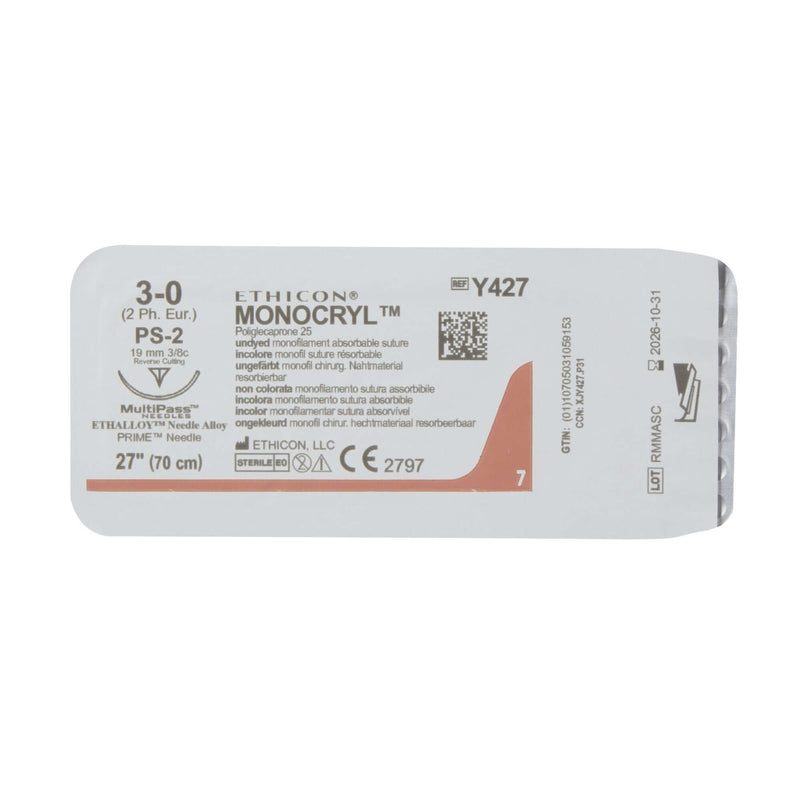 onocryl™ Poliglecaprone PS-2 3/8 Circle Precision Reverse Cutting Needle Size 3-0 Monofilament | SurgiMac Dental Supply