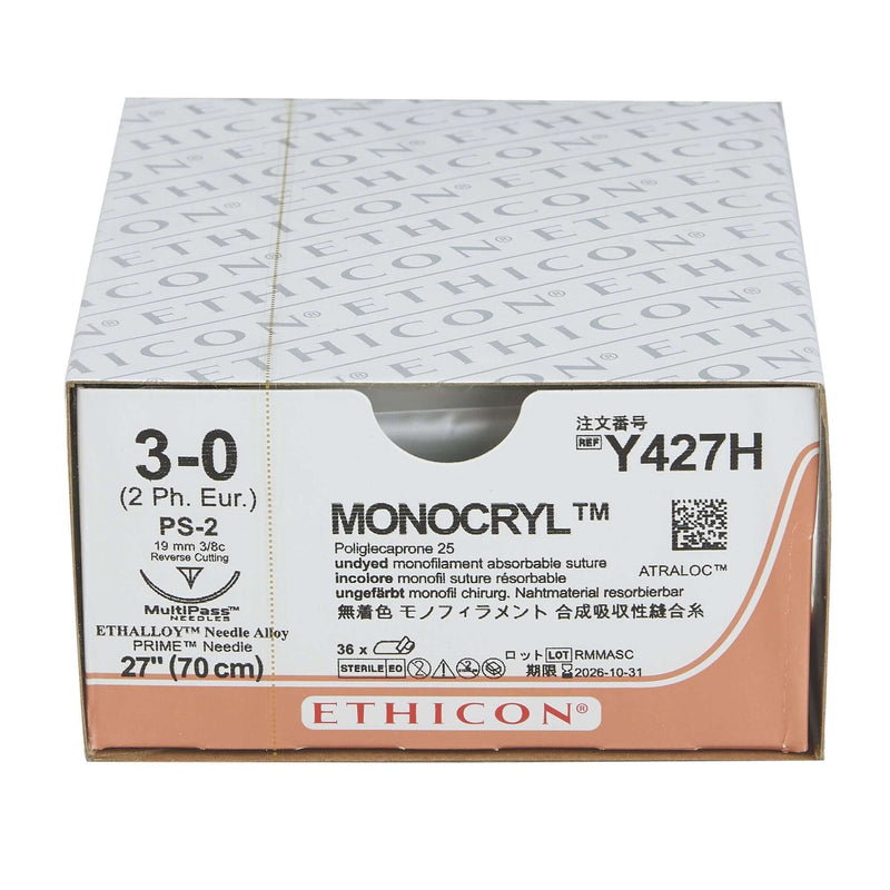 onocryl™ Poliglecaprone PS-2 3/8 Circle Precision Reverse Cutting Needle Size 3-0 Monofilament | SurgiMac Dental Supply