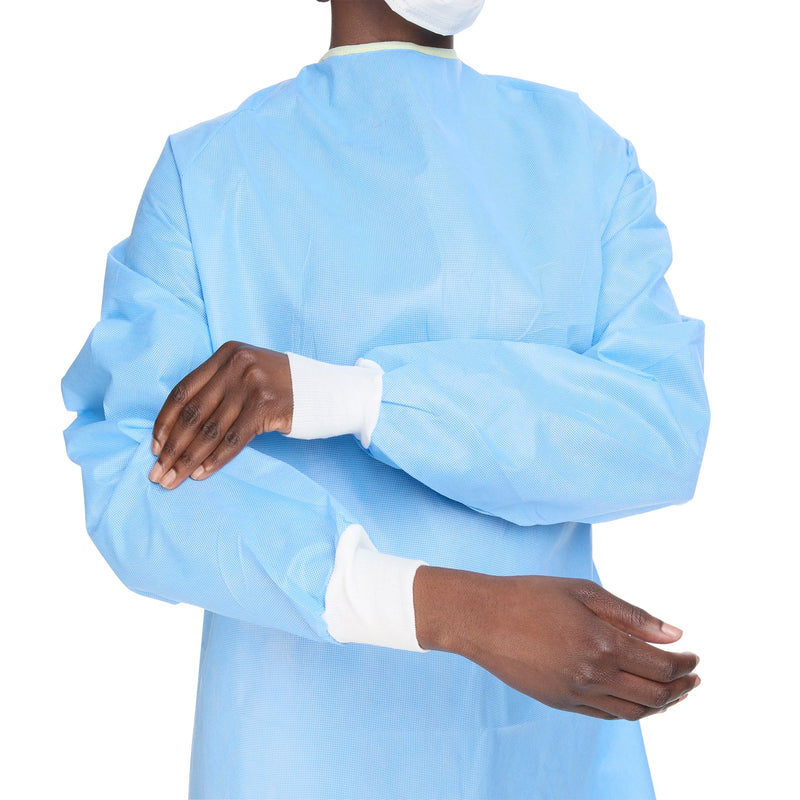 Non-Reinforced Surgical Gown with Towel ULTRA Blue Sterile AAMI Level 3 Disposable 95101