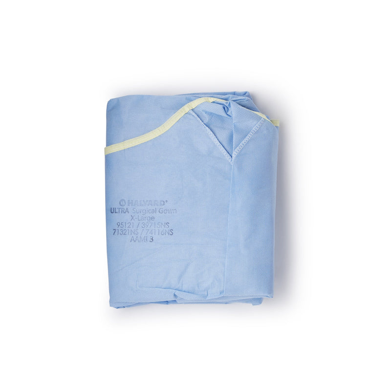 Non-Reinforced Surgical Gown with Towel ULTRA Blue Sterile AAMI Level 3 Disposable 95101