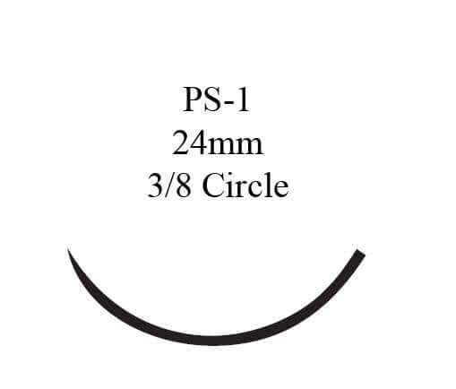 Monocryl™ Poliglecaprone PS-1 3/8 Circle Reverse Cutting Needle Size 3-0 Monofilament | SurgiMac Dental Supply