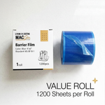SurgiMac 4" x 6" Blue Barrier Film in Dispenser Box with Stand, 0.05mm Thick, MacSafe, 1200/Roll, 12roll/Case