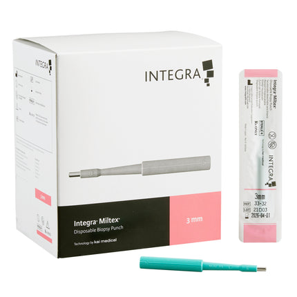 Integra Lifesciences | Miltex Biopsy Punch 3.0 mm, Box of 50 punches | 33-32