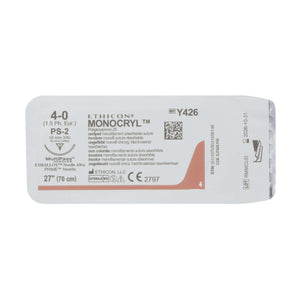 Monocryl™ Poliglecaprone PS-2 3/8 Circle Precision Reverse Cutting Needle Size 4-0 Monofilament | SurgiMac Dental Supply