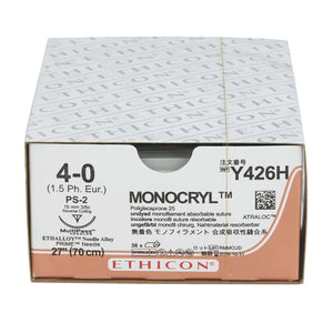 Monocryl™ Poliglecaprone PS-2 3/8 Circle Precision Reverse Cutting Needle Size 4-0 Monofilament | SurgiMac Dental Supply